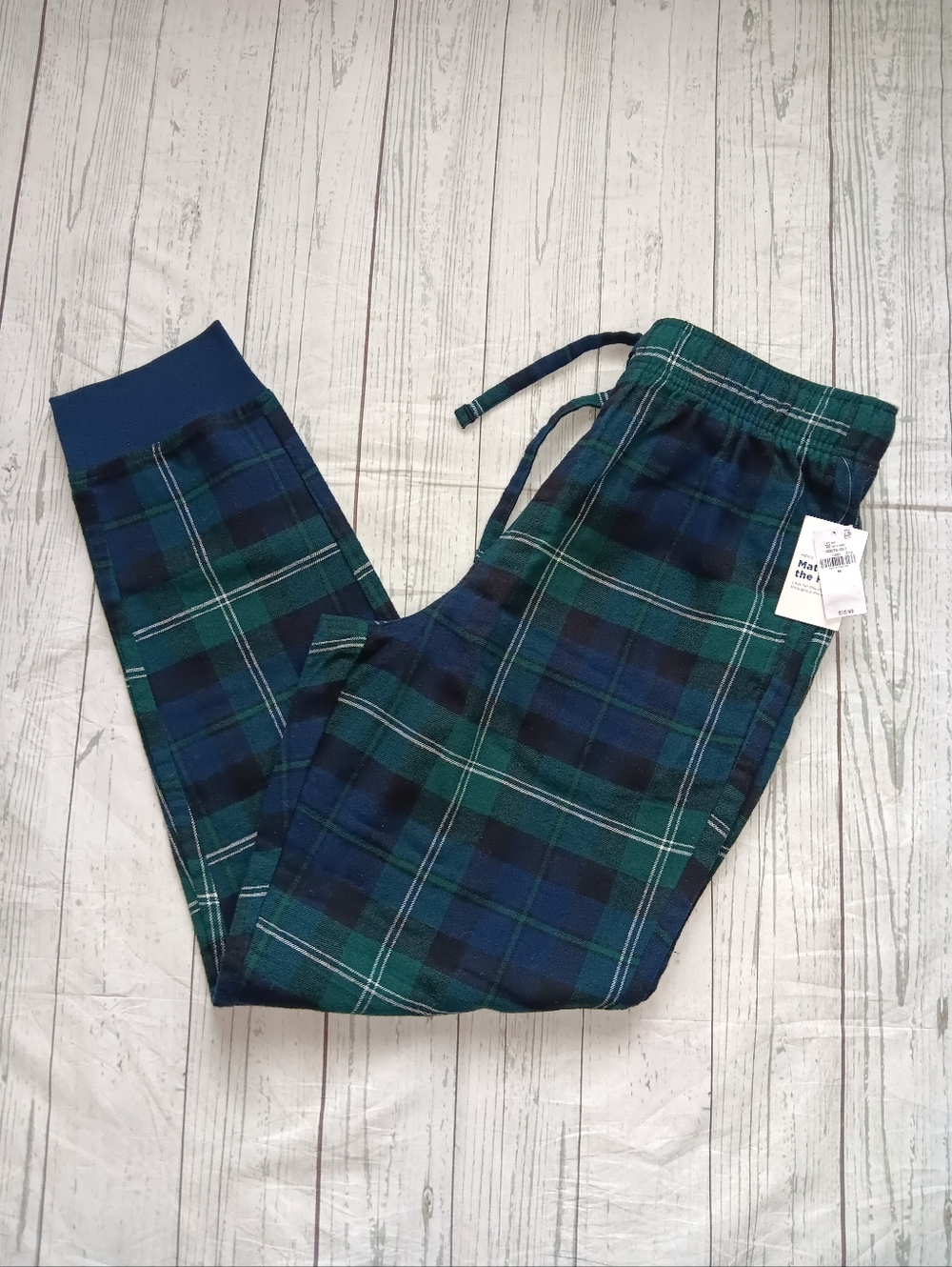 NWT Old Navy Men's Plaid Green/Black Pajama Pants Size M